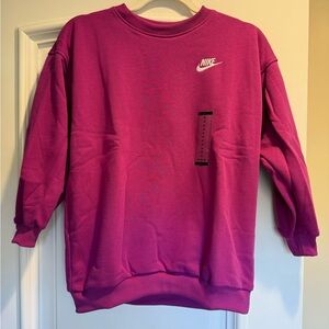 Nike Girl’s M Fuschia Sweatshirt NWT